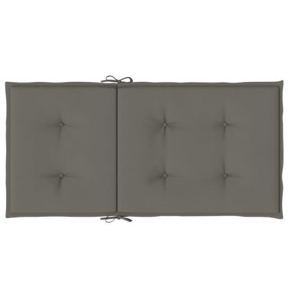 Възглавници за столове 6 бр меланж тъмносиви 100x50x4 см плат