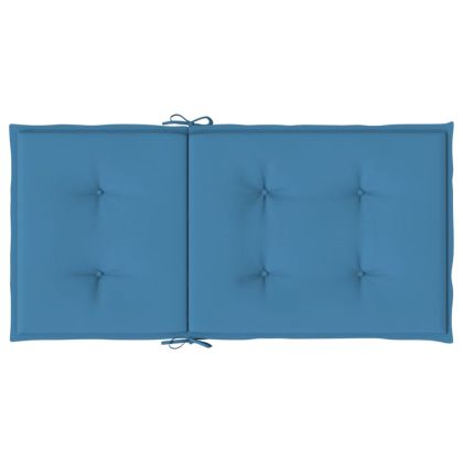 Възглавници за столове 6 бр меланж сини 100x50x4 см плат