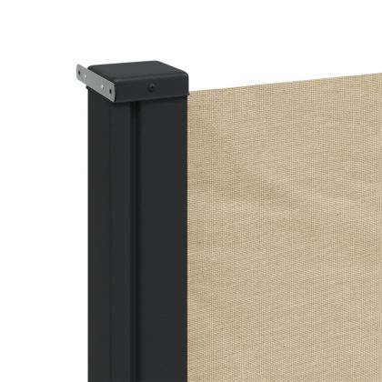 Прибираща се странична тента, бежова, 140x300 см