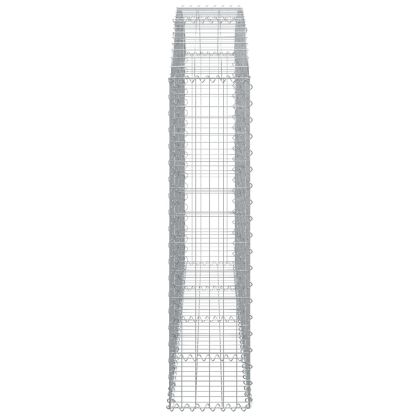 Дъговидна габионна кошница 200x30x120/140 см поцинковано желязо