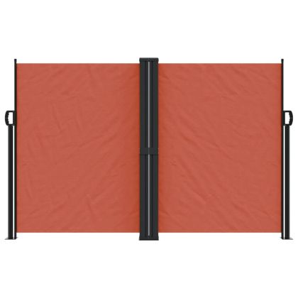 Прибираща се странична тента, теракота, 160x600 см