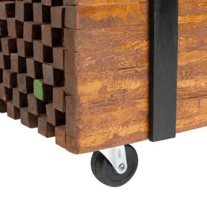 Странична маса, тиково дърво, 60x60x38 см