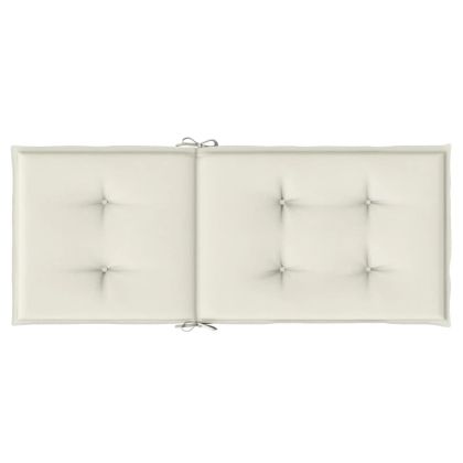 Възглавници за стол 6 бр меланж кремави 120x50x4 см плат