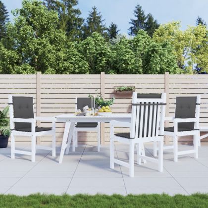 Възглавници за столове 4 бр меланж антрацит 100x50x4 см плат