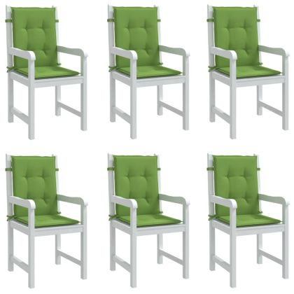 Възглавници за столове 6 бр меланж зелени 100x50x4 см плат