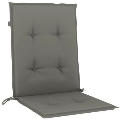 Възглавници за столове 2 бр меланж тъмносиви 100x50x4 см плат