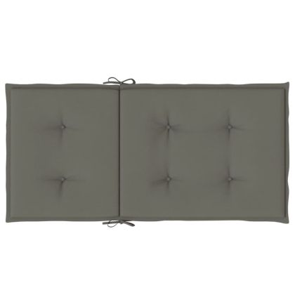 Възглавници за столове 2 бр меланж тъмносиви 100x50x4 см плат