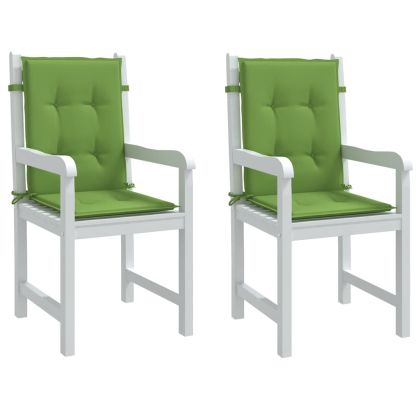 Възглавници за столове 2 бр меланж зелени 100x50x4 см плат