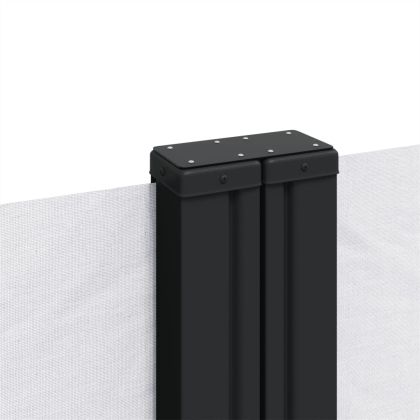 Прибираща се странична тента, бяла, 100x600 см