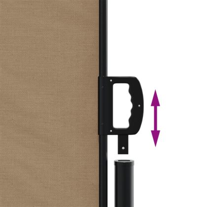 Прибираща се странична тента, таупе, 140x300 см