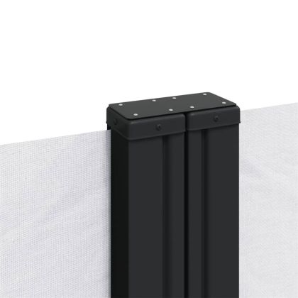 Прибираща се странична тента, бяла, 120x600 см