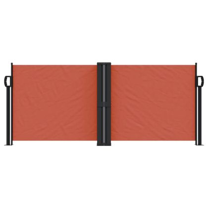 Прибираща се странична тента, теракота, 100x1000 см