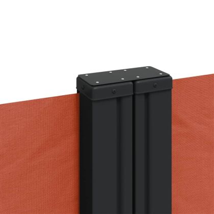 Прибираща се странична тента, теракота, 140x1000 см