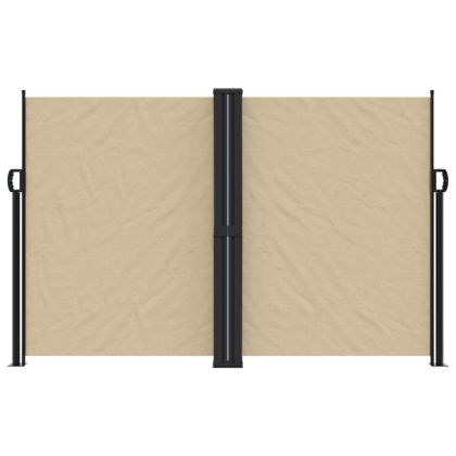 Прибираща се странична тента, бежова, 160x1000 см