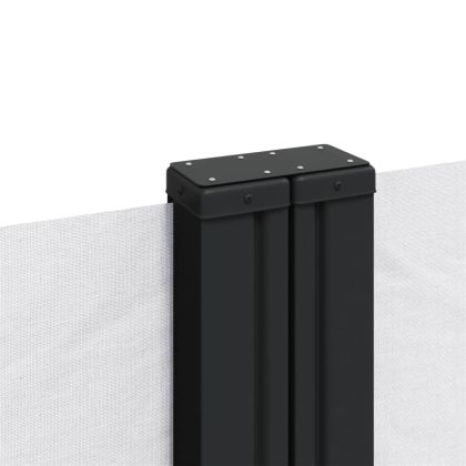 Прибираща се странична тента, бяла, 120x1200 см