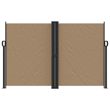 Прибираща се странична тента, таупе, 160x1000 см