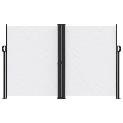 Прибираща се странична тента, бяла, 160x1000 см