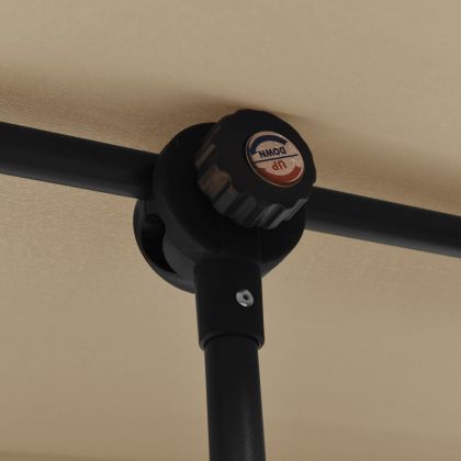 Градински чадър с алуминиев прът, 180x110 см, таупе