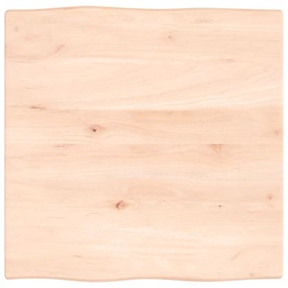 Плот за маса 60x60x2 см необработено масивно дърво дъб жив ръб