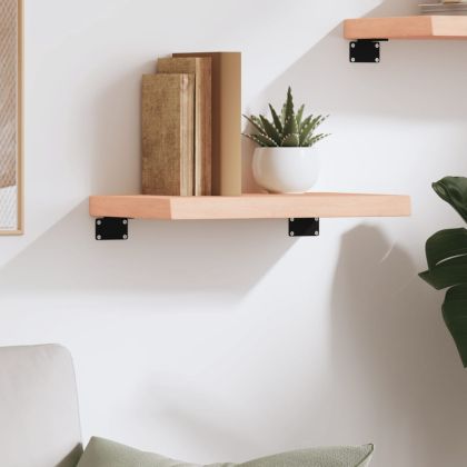 Стенен рафт 40x20x4 см необработен масивен дъб