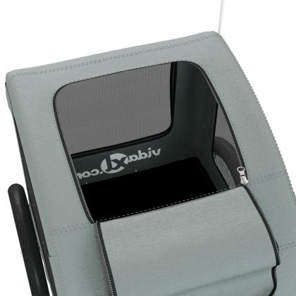 Ремарке за колело за любимци сив Оксфорд плат и желязо