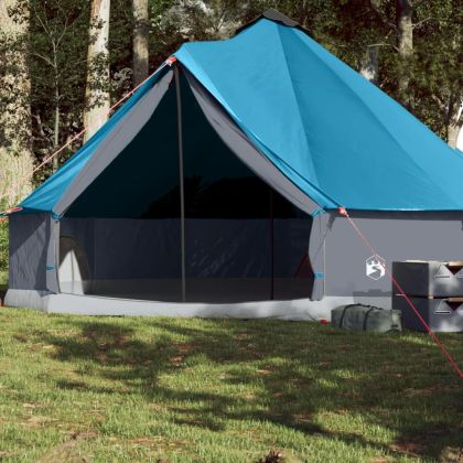 Семейна палатка, типи, 8-местна, синя, водоустойчива