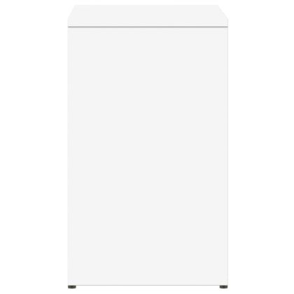 Странични маси, 2 бр, бели, 50x30x50 см, инженерно дърво