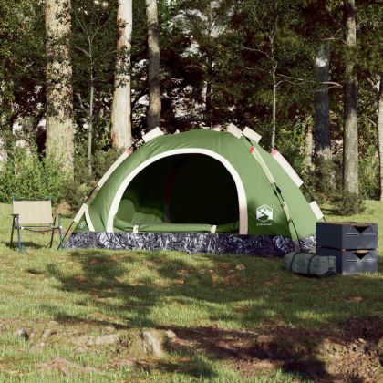 Къмпинг палатка 4-местна зелена бързо освобождаване