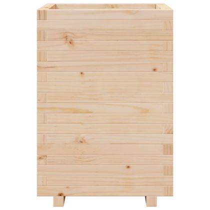 Градинска кашпа 50x50x72,5 см масивна борова дървесина