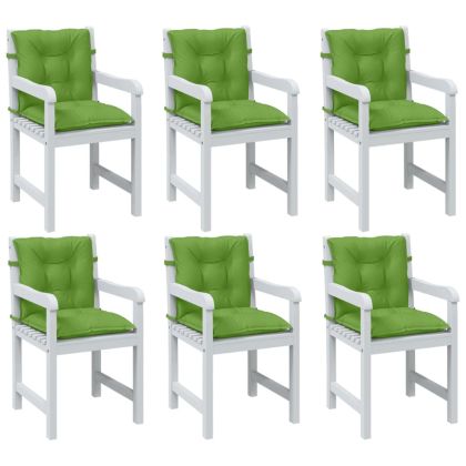 Възглавници за столове 6 бр меланж зелени 100x50x7 см плат