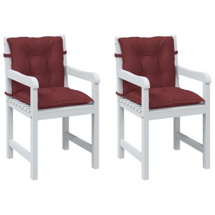 Възглавници за столове 2 бр меланж виненочервени 100x50x7 см