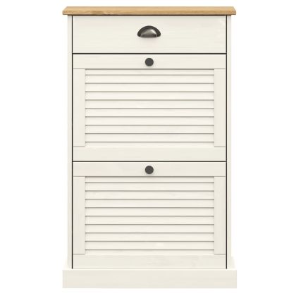 Шкаф за обувки VIGO, 60x35x96 см, бял, бор масив