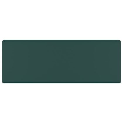 Мивка с преливник лукс квадрат тъмнозелен мат 41x41 см керамика