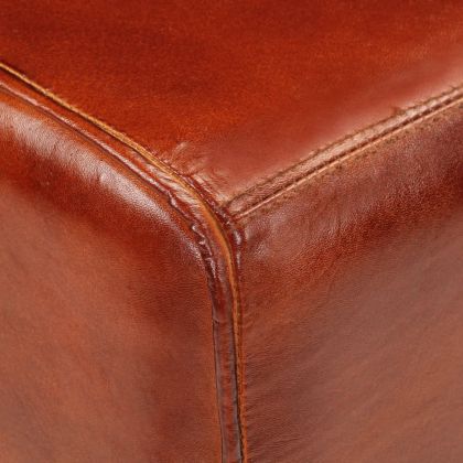 Пейка гимнастическа кафява 110 см естествена кожа и манго масив