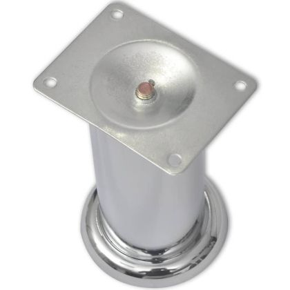 4 Кръгли крака за диван, хром, 120 мм