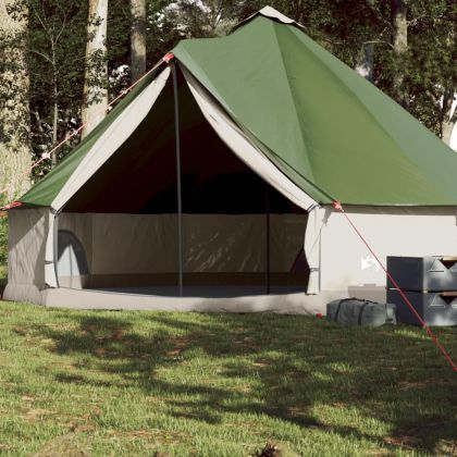 Семейна палатка, типи, 8-местна, зелена, водоустойчива