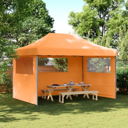 Сгъваема парти шатра pop-up с 3 странични стени оранжева