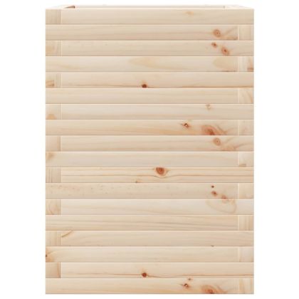 Градинска кашпа 50x50x68,5 см масивна борова дървесина