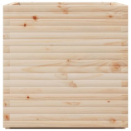 Градинска кашпа 70x70x72 см масивна борова дървесина