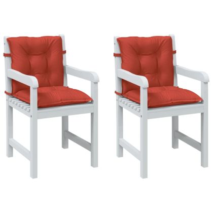 Възглавници за столове 2 бр меланж червени 100x50x7 см плат