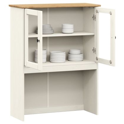 Надстройка за бюфет VIGO, бяла, 78x30x100 см, бор масив