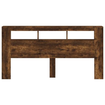 LED горна табла, опушен дъб, 200x18,5x103,5 см, инженерно дърво