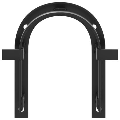 Стойка за юзда, стенен монтаж, черна, желязо