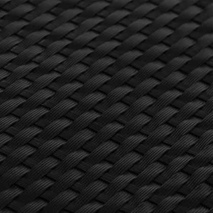 Балконски паравани, 5 бр, черен, 255x19 см, полиратан