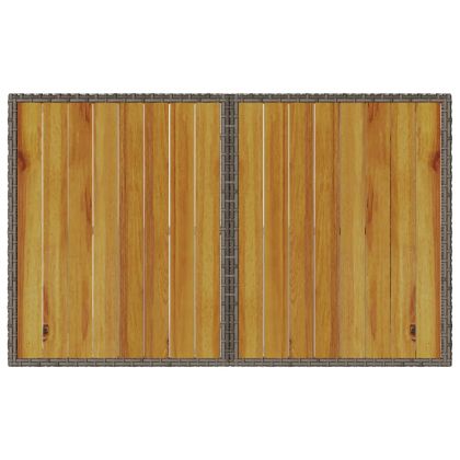 Градински трапезен комплект 2 части с възглавници сив полиратан