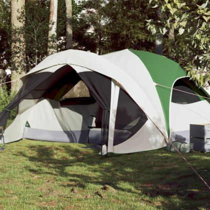 Семейна палатка кабина, 6-местна, зелена, водоустойчива