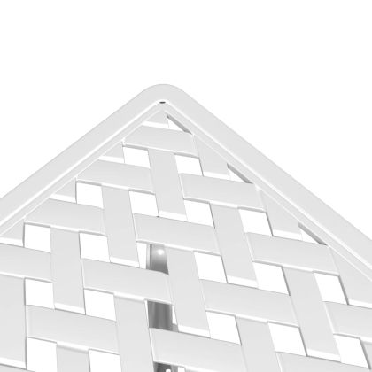 Градинска маса, бяла, 53x53x53 см, лят алуминий