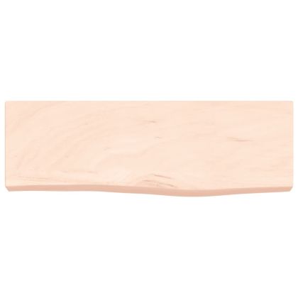 Стенен рафт 60x20x6 см необработен масивен дъб