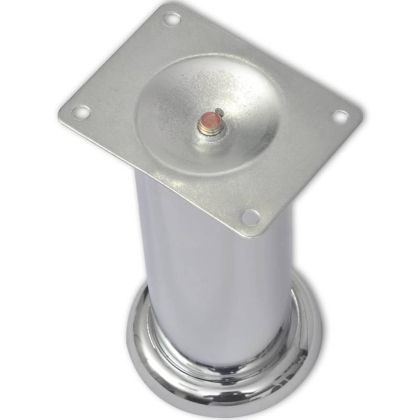 Крака за диван, 8 бр, кръгли, хром, 180 мм