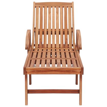 Шезлонги с яркозелени шалтета, 2 бр, тиково дърво масив